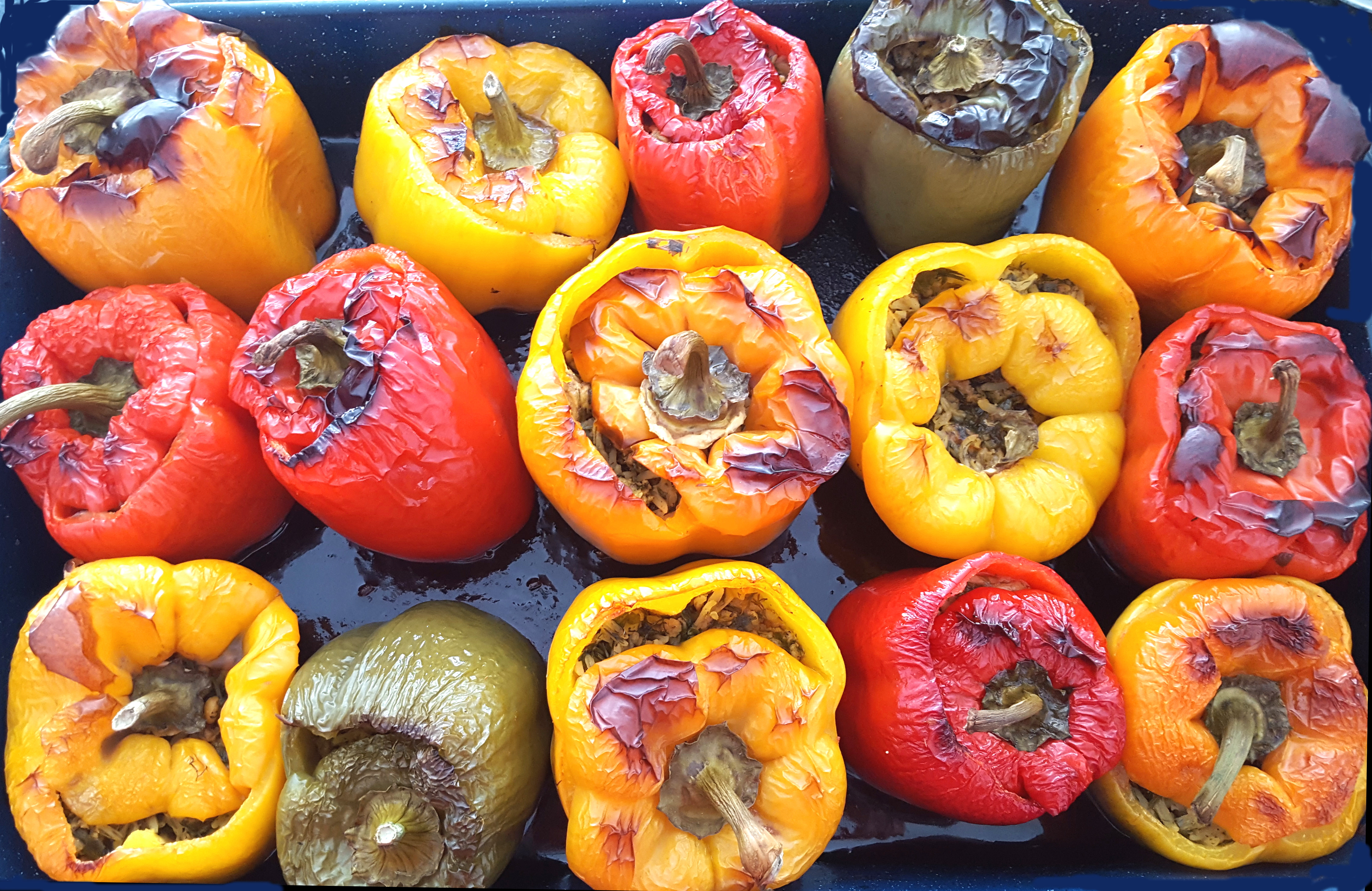 Persian Stuffed Peppers (Dolmeh) – Basil & Roses